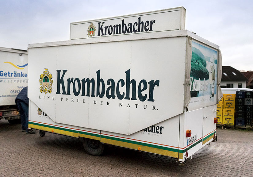 Foto des 'Krombacher BP'-Bierwagen